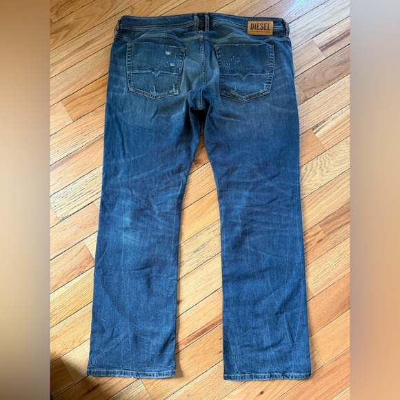 Diesel Zatiny Jeans Men’s Size W40 L32 Med Wash 083AC Regular Bootcut Distressed - Picture 9 of 16